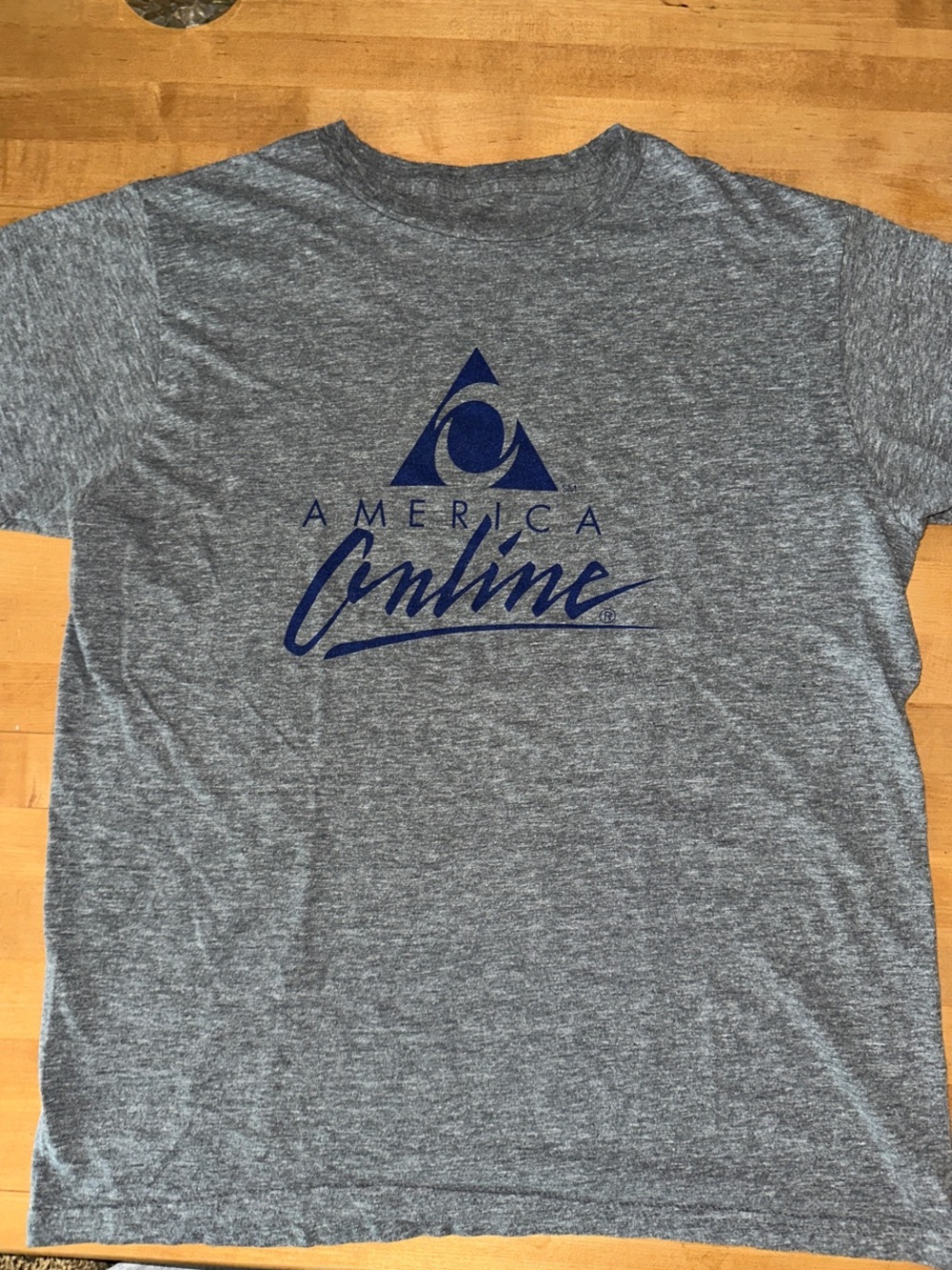 Altru Heather Gray Short-Sleeve Tee with Navy Graphic Y2K